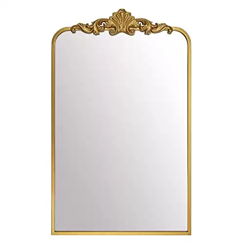 Ruomeng Wall Mirror, Traditional Baroque Mirror, Gold Framed Mirror for Bathroom, Entryway, Living Room, Hallway, 19” x 30.5”