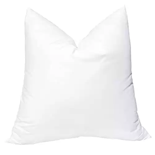 Pillowflex Synthetic Down Pillow Insert - 20x20 Down Alternative Pillow, Ultra Soft Body Pillow, Large Standard Body Bed Sleeping Pillow - 1 Decorative Pillow Form