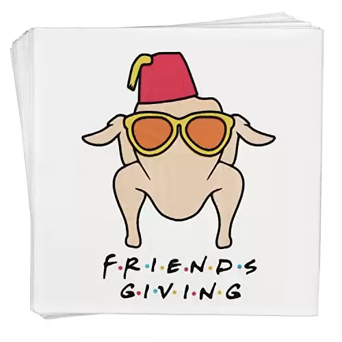 Fall Friendsgiving Party Napkins, Decorations 50 Pack, 5 x 5 In