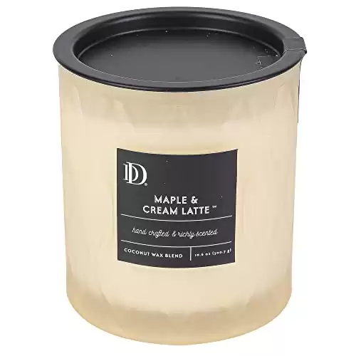 Maple & Cream Latte Diamond Patterned Jar Candle
