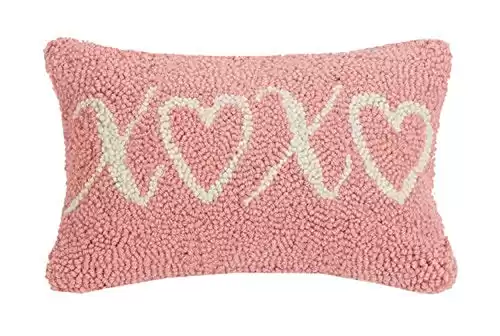 Peking Handicraft 30JES1584C12OB XOXO Hook Pillow, 12-inch Length