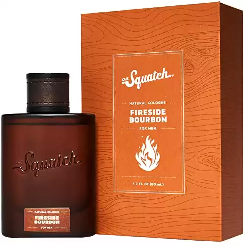 Dr. Squatch Men's Cologne Fireside Bourbon - Natural Cologne made with sustainably-sourced ingredients - Manly fragrance of cedarwood, clove, and patchouli - Inspired by Wood Barrel Bourbon Bar S...