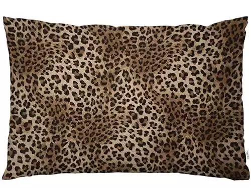 EKOBLA Throw Pillow Cover Leopard Print Pattern Safari Wild Animal Theme Pattern Leo Skin Cheetah Tiger Decor Lumbar Pillow Case Cushion for Sofa Couch Bed Standard Queen Size 20×30 Inch