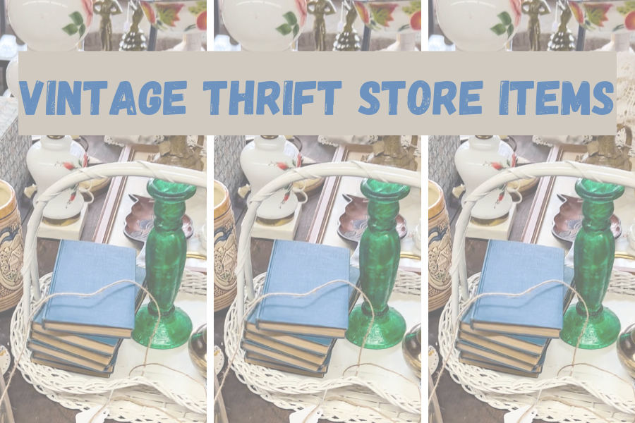 vintage items at thrift stores